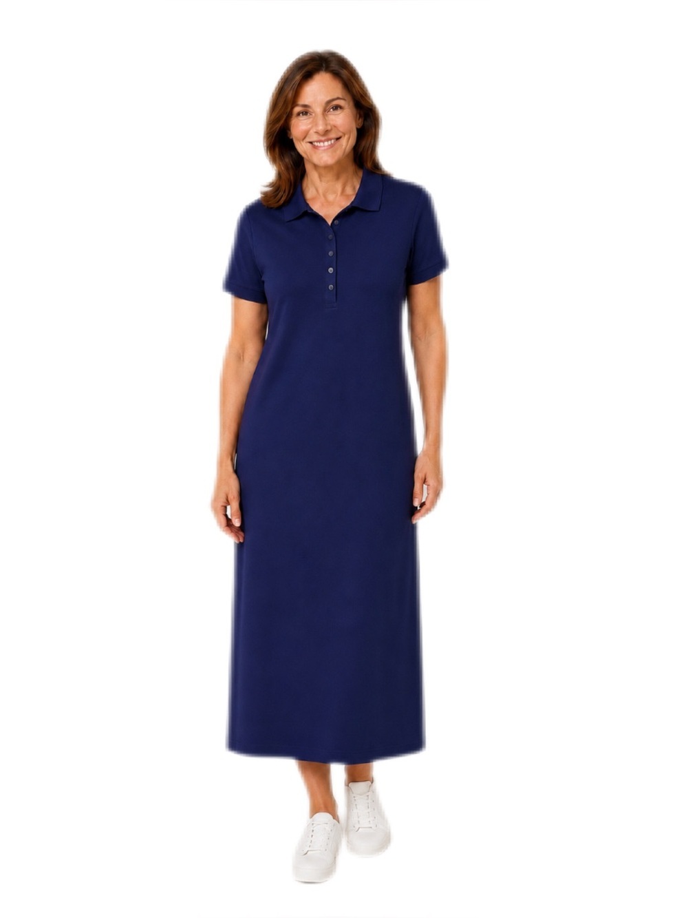 Anthony Richards Royal Blue Polo Midi Dress Size Large Petite